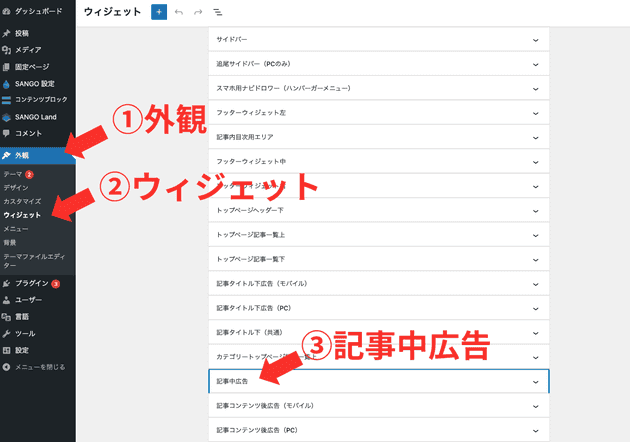 wordpress sango ads
